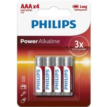 PHILIPS - PILE ALCALINE AAA LR03 BLISTER*4