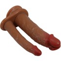 PRETTY LOVE - HULBERT DOUBLE REALISTIC DILDO WITH VIBRATION MULATO