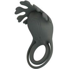 PRETTY LOVE - RUBEN DOUBLE VIBRATING RING WITH STIMULATOR GRAY