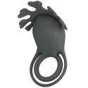 PRETTY LOVE - RUBEN DOUBLE VIBRATING RING WITH STIMULATOR GRAY