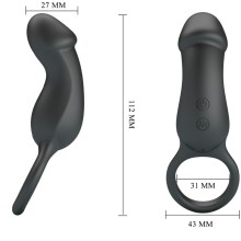 PRETTY LOVE - TRAE RING VIBRATOR BLACK