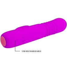 PRETTY LOVE - LEOPOLD VIBRATOR 4 VIBRATIONS 4 THRUST MODES PURPLE