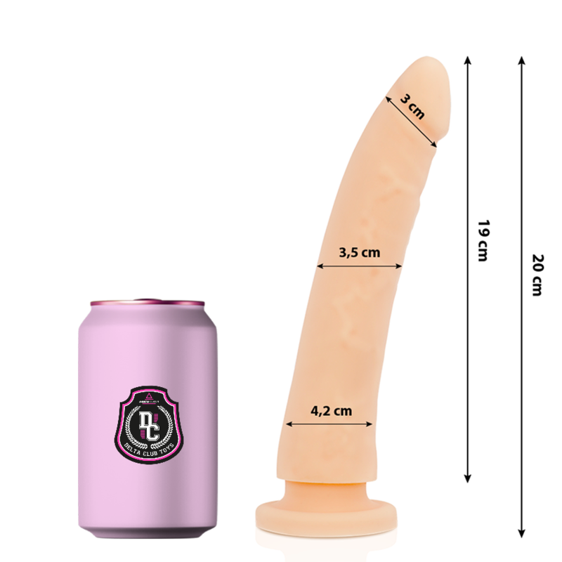 DELTA CLUB - TOYS NATÜRLICHER DILDO MEDIZINISCHES SILIKON 20 CM -O- 4 CM