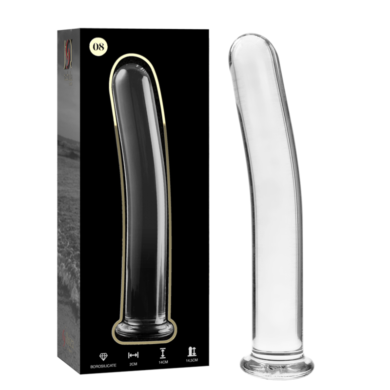 NEBULA SERIES BY IBIZA - MODEL 8 DILDO BOROSILICATE GLASS 14.5 X 2 CM CLEAR