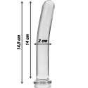 NEBULA SERIES BY IBIZA - MODEL 8 DILDO BOROSILICATE GLASS 14.5 X 2 CM CLEAR