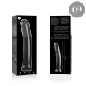 NEBULA SERIES BY IBIZA - MODELLO 9 DILDO IN VETRO BOROSILICATO 15,5 X 2,5 CM TRASPARENTE