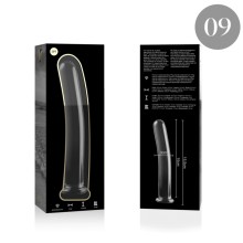 NEBULA SERIES BY IBIZA - MODEL 9 DILDO BOROSILICATE GLASS 15.5 X 2.5 CM CLEAR