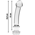 NEBULA SERIES BY IBIZA - MODEL 11 DILDO BOROSILICATE GLASS 16 X 3 CM CLEAR