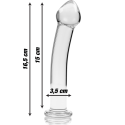 NEBULA SERIES BY IBIZA - MODELL 11 DILDO BOROSILIKATGLAS 16 X 3 CM KLAR