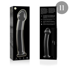 NEBULA SERIES BY IBIZA - MODELLO 11 DILDO IN VETRO BOROSILICATO 16 X 3 CM TRASPARENTE