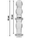 NEBULA SERIES BY IBIZA - MODELL 10 DILDO BOROSILIKATGLAS 16,5 X 3,5 CM KLAR