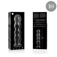 NEBULA SERIES BY IBIZA - MODELLO 10 DILDO IN VETRO BOROSILICATO 16,5 X 3,5 CM TRASPARENTE