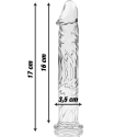 NEBULA SERIES BY IBIZA - MODEL 12 DILDO BOROSILICATE GLASS 17 X 3.5 CM CLEAR