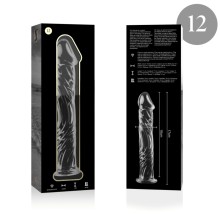 NEBULA SERIES BY IBIZA - MODEL 12 DILDO BOROSILICATE GLASS 17 X 3.5 CM CLEAR