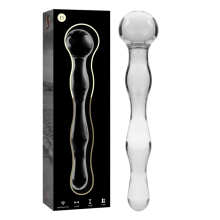 NEBULA SERIES BY IBIZA - MODEL 13 DILDO BOROSILICATE GLASS 18 X 3.5 CM CLEAR