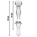 NEBULA SERIES BY IBIZA - MODELLO 13 DILDO IN VETRO BOROSILICATO 18 X 3,5 CM TRASPARENTE