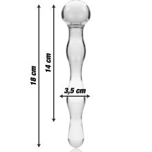 NEBULA SERIES BY IBIZA - MODELL 13 DILDO BOROSILIKATGLAS 18 X 3,5 CM KLAR