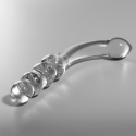 NEBULA SERIES BY IBIZA - MODELLO 14 DILDO IN VETRO BOROSILICATO 18,5 X 3 CM TRASPARENTE