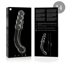 NEBULA SERIES BY IBIZA - MODELLO 14 DILDO IN VETRO BOROSILICATO 18,5 X 3 CM TRASPARENTE