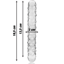 NEBULA SERIES BY IBIZA - MODELLO 15 DILDO IN VETRO BOROSILICATO 18,5 X 3 CM TRASPARENTE