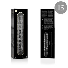 NEBULA SERIES BY IBIZA - MODELL 15 DILDO BOROSILIKATGLAS 18,5 X 3 CM KLAR