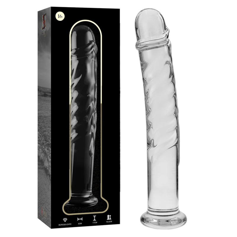 NEBULA SERIES BY IBIZA - MODEL 16 DILDO BOROSILICATE GLASS 18.5 X 3 CM CLEAR