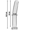 NEBULA SERIES BY IBIZA - MODEL 17 DILDO BOROSILICATE GLASS 18.5 X 3 CM CLEAR