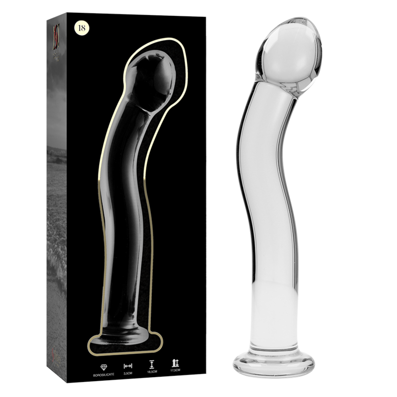 NEBULA SERIES BY IBIZA - MODEL 18 DILDO BOROSILICATE GLASS 18.5 X 3.5 CM CLEAR