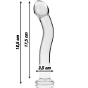 NEBULA SERIES BY IBIZA - MODEL 18 DILDO BOROSILICATE GLASS 18.5 X 3.5 CM CLEAR