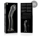 NEBULA SERIES BY IBIZA - MODEL 18 DILDO BOROSILICATE GLASS 18.5 X 3.5 CM CLEAR