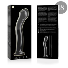 NEBULA SERIES BY IBIZA - MODELL 18 DILDO BOROSILIKATGLAS 18,5 X 3,5 CM KLAR