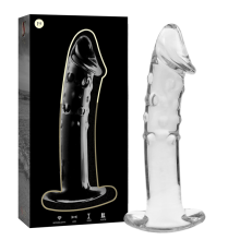 NEBULA SERIES BY IBIZA - MODEL 19 DILDO BOROSILICATE GLASS 18.5 X 4 CM CLEAR