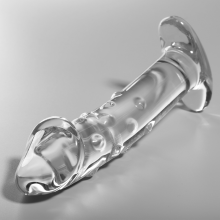 NEBULA SERIES BY IBIZA - MODEL 19 DILDO BOROSILICATE GLASS 18.5 X 4 CM CLEAR