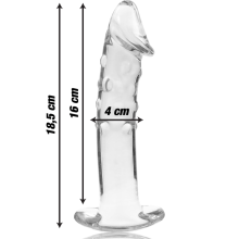 NEBULA SERIES BY IBIZA - MODEL 19 DILDO BOROSILICATE GLASS 18.5 X 4 CM CLEAR