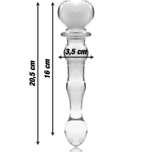 NEBULA SERIES BY IBIZA - MODEL 21 DILDO BOROSILICATE GLASS 20.5 X 3.5 CM CLEAR