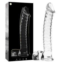 NEBULA SERIES BY IBIZA - MODEL 23 DILDO BOROSILICATE GLASS 21.5 X 4 CM CLEAR