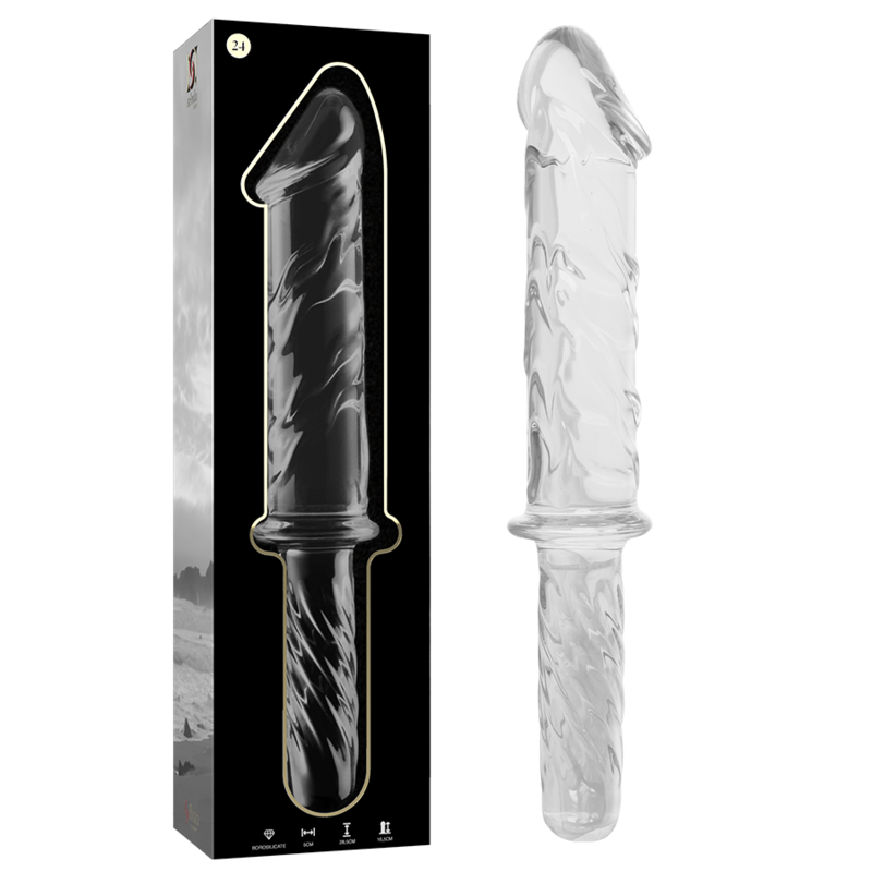 NEBULA SERIES BY IBIZA - MODELO 24 DILDO VIDRO BOROSILICADO ROSA 28.5 CM -O- 5 CM