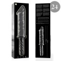 NEBULA SERIES BY IBIZA - MODELLO 24 DILDO IN VETRO BOROSILICATO 28,5 X 5 CM TRASPARENTE