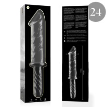 NEBULA SERIES BY IBIZA - MODELL 24 DILDO BOROSILIKATGLAS 28,5 X 5 CM KLAR