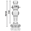 NEBULA SERIES BY IBIZA - MODEL 1 ANAL PLUG BOROSILICATE GLASS 10.7 X 3 CM CLEAR