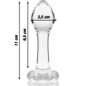 NEBULA SERIES BY IBIZA - MODELO 2 PLUG ANAL VIDRO BOROSILICADO ROSA 11 CM -O- 3.5 CM