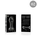 NEBULA SERIES BY IBIZA - MODEL 2 ANAL PLUG BOROSILICATE GLASS 11 X 3.5 CM CLEAR