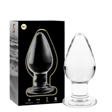 NEBULA SERIES BY IBIZA - MODEL 3 ANAL PLUG BOROSILICATE GLASS 11 X 5 CM TRANSPARENT