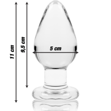 NEBULA SERIES BY IBIZA - MODELL 3 ANALPLUG BOROSILIKATGLAS 11 X 5 CM TRANSPARENT