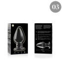 NEBULA SERIES BY IBIZA - MODEL 3 ANAL PLUG BOROSILICATE GLASS 11 X 5 CM TRANSPARENT