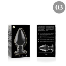 NEBULA SERIES BY IBIZA - MODELO 3 ANAL PLUG VIDRO BOROSILICADO ROSA 11 CM -O- 5 CM