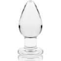 NEBULA SERIES BY IBIZA - MODEL 3 ANAL PLUG BOROSILICATE GLASS 11 X 5 CM TRANSPARENT