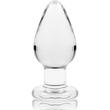 NEBULA SERIES BY IBIZA - MODEL 3 ANAL PLUG BOROSILICATE GLASS 11 X 5 CM TRANSPARENT