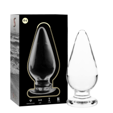 NEBULA SERIES BY IBIZA - MODEL 4 ANAL PLUG BOROSILICATE GLASS 11 X 5 CM CLEAR