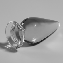 NEBULA SERIES BY IBIZA - MODEL 4 ANAL PLUG BOROSILICATE GLASS 11 X 5 CM CLEAR